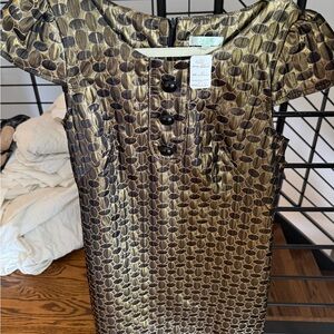 Jade Metallic Gold and Black Mini Dress